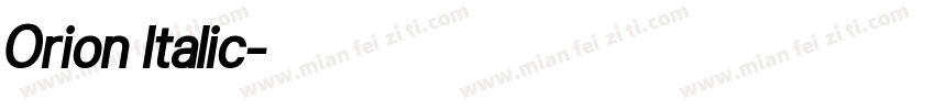 Orion Italic字体转换